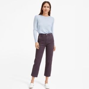 Everlane straight leg crop pant in eggplant